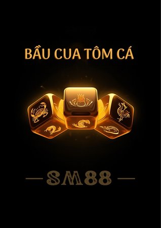 Minh họa ba xúc xắc với sáu biểu tượng Bầu, Cua, Tôm, Cá, Gà, Nai trong trò chơi Bầu Cua Tôm Cá